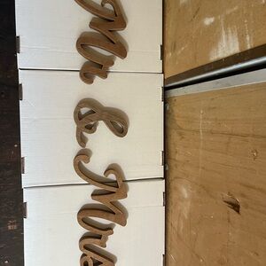 Brown Wooden 'Mr & Mrs' Wall Decor